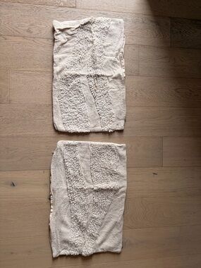 H&M  Cream Textured Knit Pillow Covers - Set of 2